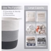 Generic Cotton Pack Of_1 12x14 Inch Laundry Storage Basket For Clothes (Multicolor)