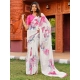 Generic Women's Georgette Floral & Butterfly Printed Saree With Unstitched Blouse 5.5Mtr (Off White-Pink) Generic Women's Georgette Floral & Butterfly Printed Saree With Unstitched Blouse 5.5Mtr (Off White-Pink)