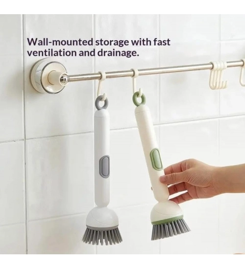 Generic TPR-Plastic Solid Electric Liquid Soap Dispensing Cleaning Brush with Handle (Grey-White) Generic TPR-Plastic Solid Electric Liquid Soap Dispensing Cleaning Brush with Handle (Grey-White)