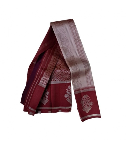 Generic Women's Soft Silk Wooven Saree With Unstitched Blouse 5.5Mtr (Multicolor)