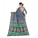 Generic Women's Soft Pure Cotton Printed Saree With Unstitched Blouse 5.5Mtr (Grey)