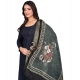 Generic Women's chanderi silk  Printed Dupatta (Black, Length: 2 Mtr)
