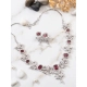 Generic Women's Brass Silver Plated Necklace set (Red) Generic Women's Brass Silver Plated Necklace set (Red)