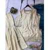 Generic Women's Silk Embroidered 3/4th Sleeve V-Neck Kurti With Sharara Pant and Dupatta Set (Cream & Teal) Generic Women's Silk Embroidered 3/4th Sleeve V-Neck Kurti With Sharara Pant and Dupatta Set (Cream & Teal)