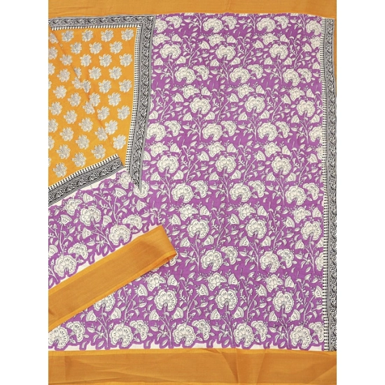 Generic Women's Cotton Blend Printed Saree With Unstitched Blouse 5.5Mtr (Yellow) Generic Women's Cotton Blend Printed Saree With Unstitched Blouse 5.5Mtr (Yellow)