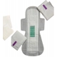 Generic Pack of_12 Pcs Cotton Green wave Anion Sanitary Pads with Wings (White)