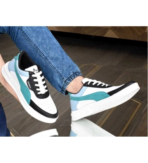 Generic Men's Casual Synthetic Lace-ups Casual Shoes (White)
