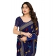 Generic Women's Georgette Printed Saree With Unstitched Blouse 5.5Mtr (Navy Blue) Generic Women's Georgette Printed Saree With Unstitched Blouse 5.5Mtr (Navy Blue)