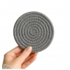 Generic Cotton Rope Drink Coasters 6 Pcs Set (Gray)
