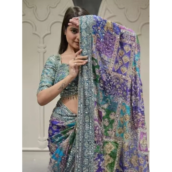 Generic Women's Chiffon Embellished Saree With Unstitched Blouse 5.5Mtr (Multicolor) Generic Women's Chiffon Embellished Saree With Unstitched Blouse 5.5Mtr (Multicolor)