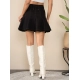 Generic Women's Denim Washed Buttoned Skirt (Black) Generic Women's Denim Washed Buttoned Skirt (Black)