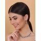 Generic Women's Brass Silver Plated Necklace set (Blue) Generic Women's Brass Silver Plated Necklace set (Blue)