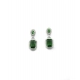 Generic Women's Brass Silver Plated Drop Earrings (Green) Generic Women's Brass Silver Plated Drop Earrings (Green)