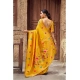 Generic Women's Silk Blend Woven Saree With Unstitched Blouse 5.5 Mtr (Mustard)