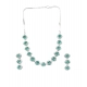 Generic Women's Brass Silver Plated Necklace set (Green) Generic Women's Brass Silver Plated Necklace set (Green)
