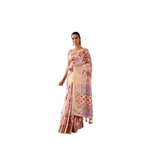 Generic Women's Faux_Banarasi_Silk Woven Saree With Unstitched Blouse 5.5Mtr (Light_Mauve)