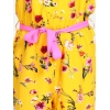 Generic Girl's Polyester Crepe Floral Shoulder Straps Jumpsuit (Yellow-Pink) Generic Girl's Polyester Crepe Floral Shoulder Straps Jumpsuit (Yellow-Pink)