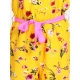 Generic Girl's Polyester Crepe Floral Shoulder Straps Jumpsuit (Yellow-Pink) Generic Girl's Polyester Crepe Floral Shoulder Straps Jumpsuit (Yellow-Pink)