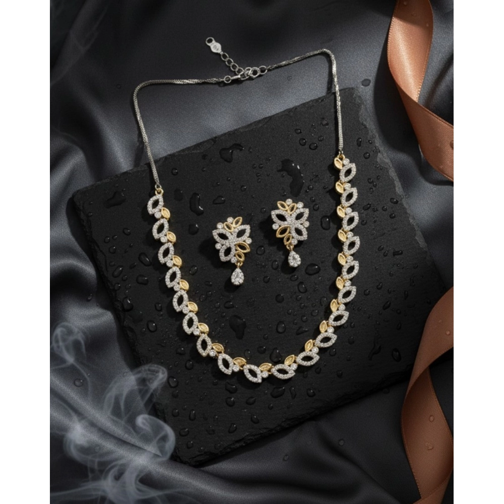 Generic Women's Brass Silver Plated Necklace set (Silver) Generic Women's Brass Silver Plated Necklace set (Silver)
