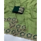 Generic Women's Star Georgette Embroidered Saree With Unstitched Blouse 5.5Mtr (Green)
