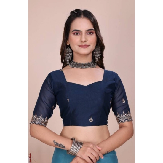 Generic Women's Georgette Embellished Saree With Unstitched Blouse 5.5Mtr (Aqua Blue) Generic Women's Georgette Embellished Saree With Unstitched Blouse 5.5Mtr (Aqua Blue)