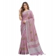 Generic Women's Linen Embroidered Saree With Unstitched Blouse 5.5Mtr (Light Purple) Generic Women's Linen Embroidered Saree With Unstitched Blouse 5.5Mtr (Light Purple)