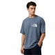 Generic Men's Cotton Blend Printed Oversized Round Neck Half Sleeve T-Shirt (Blue) Generic Men's Cotton Blend Printed Oversized Round Neck Half Sleeve T-Shirt (Blue)