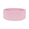 Generic Cotton 8x3 Inch Round 1 Pcs Bedside Organizer With Out Lid (Pink)