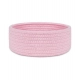 Generic Cotton 8x3 Inch Round 1 Pcs Bedside Organizer With Out Lid (Pink)