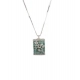 Generic Women's Brass Silver Plated Pendant Set (Turquoise) Generic Women's Brass Silver Plated Pendant Set (Turquoise)