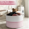 Generic Cotton Dori 16x14 Inch Storage Basket For Clothes With Out Lid (White-Pink-White) Generic Cotton Dori 16x14 Inch Storage Basket For Clothes With Out Lid (White-Pink-White)