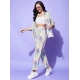 Generic Women's Polyester Floral 3-4th Sleeve Co-Ord Set (Multicolor) Generic Women's Polyester Floral 3-4th Sleeve Co-Ord Set (Multicolor)