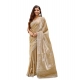 Generic Women's Faux Shimmer Floral Motifs Ready to wear Saree With Unstitched Blouse 5.5Mtr (Beige) Generic Women's Faux Shimmer Floral Motifs Ready to wear Saree With Unstitched Blouse 5.5Mtr (Beige)