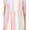 Generic Girl's Polyester Self Design Cold Shoulder Dress (Multicolor) Generic Girl's Polyester Self Design Cold Shoulder Dress (Multicolor)