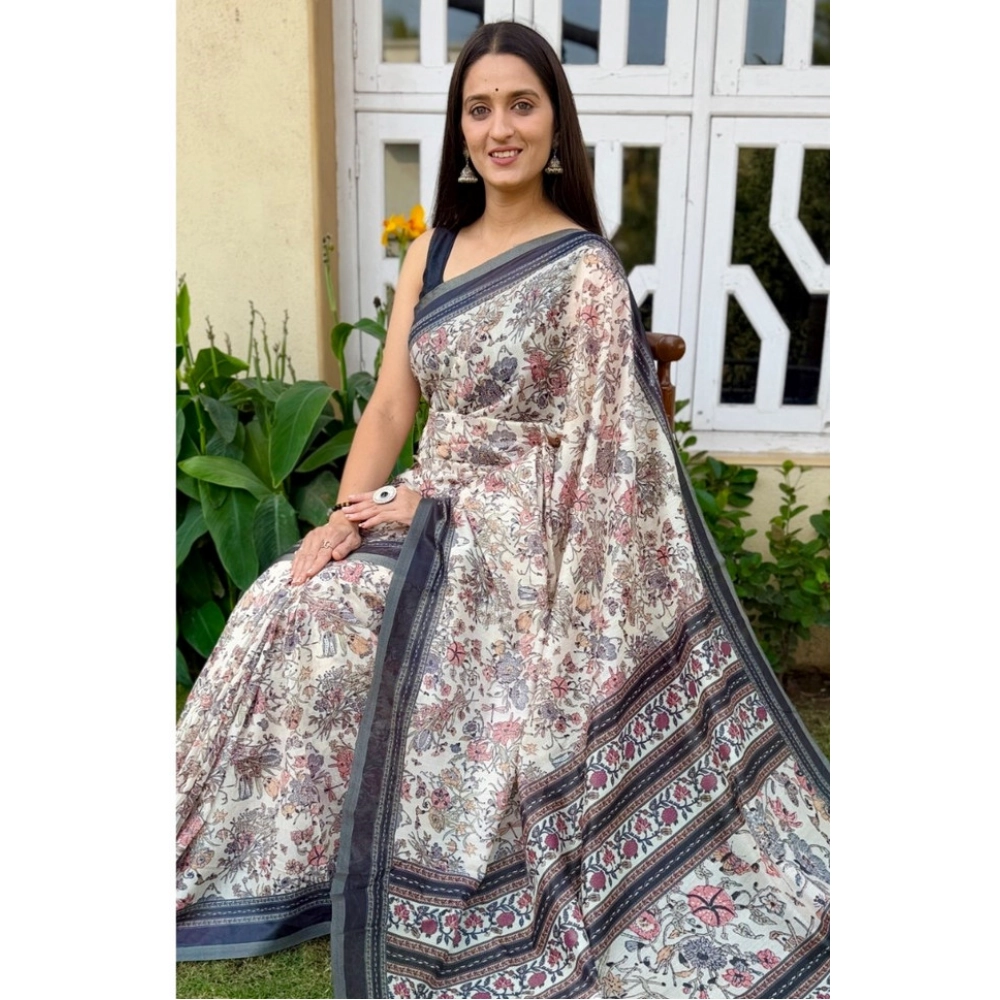 Generic Women's Cotton Hand Bandhani Printed Saree With Unstitched Blouse 5.5Mtr (Gray) Generic Women's Cotton Hand Bandhani Printed Saree With Unstitched Blouse 5.5Mtr (Gray)