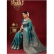 Generic Women's Silk Blend Printed Saree With Unstitched Blouse 5.5Mtr (Sea Green)