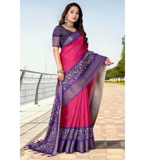 Generic Women's Cotton Silk Printed Saree With Unstitched Blouse 5.5Mtr (Multicolor) Generic Women's Cotton Silk Printed Saree With Unstitched Blouse 5.5Mtr (Multicolor)