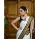 Generic Women's Soft Litchi Silk Jacquard Work Saree With Unstitched Blouse 5.5Mtr (White) Generic Women's Soft Litchi Silk Jacquard Work Saree With Unstitched Blouse 5.5Mtr (White)
