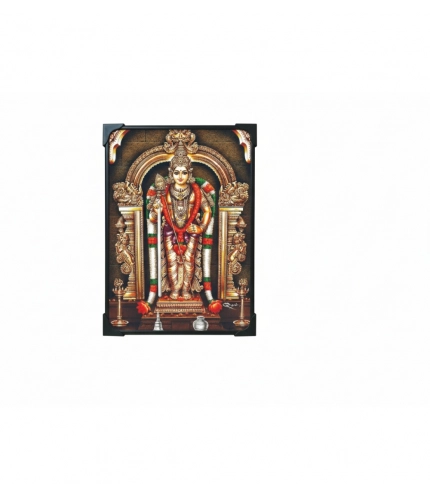 Generic Wooden Sri Subramaniyan Swamy Murugan Table Top Devotional Player (Multicolor)