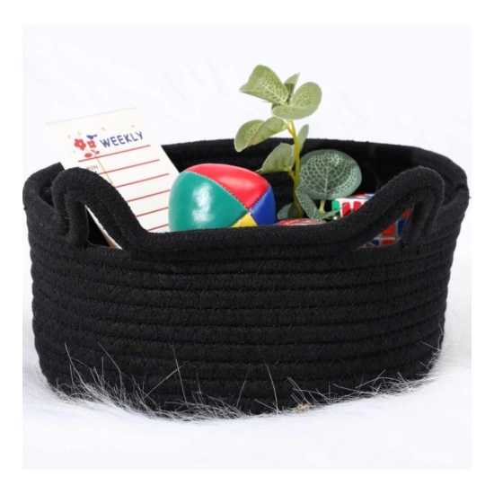 Generic Cotton Pack Of_1 Cat Basket 8x4 Inch Storage Basket For Clothes (Black) Generic Cotton Pack Of_1 Cat Basket 8x4 Inch Storage Basket For Clothes (Black)