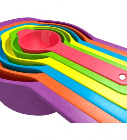 Generic Pack of 4_Colorful Measuring Cup Spoon Set Stackable Kitchen Measuring Cups (Color: Assorted )