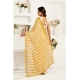 Generic Women's Linen Cotton Printed Ready To Wear Saree With Unstitched Blouse 5.5 Mtr (Light_Mustard)