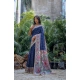 Generic Women's Faux_Tussar Geometric_Print Saree With Unstitched Blouse 5.5Mtr (Blue) Generic Women's Faux_Tussar Geometric_Print Saree With Unstitched Blouse 5.5Mtr (Blue)