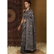 Generic Women's Crepe Printed Saree With Unstitched Blouse 5.5Mtr (Black) Generic Women's Crepe Printed Saree With Unstitched Blouse 5.5Mtr (Black)