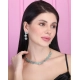 Generic Women's Brass Silver Plated Necklace set (Turquoise) Generic Women's Brass Silver Plated Necklace set (Turquoise)