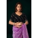 Generic Women's Net Sequence Saree With Unstitched Blouse 5.5Mtr (Lavender) Generic Women's Net Sequence Saree With Unstitched Blouse 5.5Mtr (Lavender)