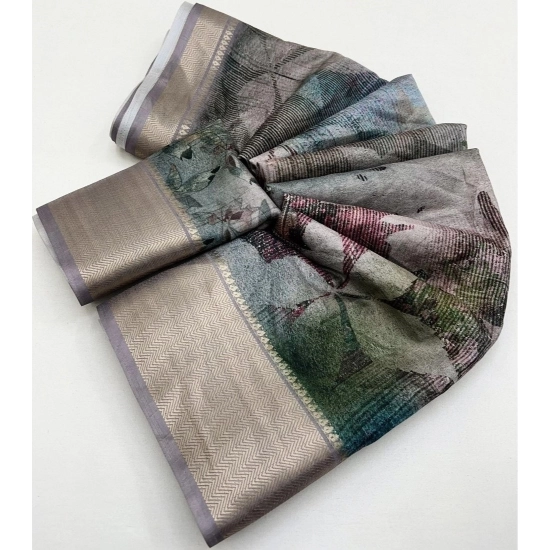 Generic Women's Cotton Silk Printed Saree With Unstitched Blouse 5.5Mtr (Multicolor) Generic Women's Cotton Silk Printed Saree With Unstitched Blouse 5.5Mtr (Multicolor)