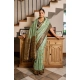 Generic Women's Silk Blend Booti Work Ready to wear Saree With Unstitched Blouse 5.5Mtr (SeaGreen) Generic Women's Silk Blend Booti Work Ready to wear Saree With Unstitched Blouse 5.5Mtr (SeaGreen)