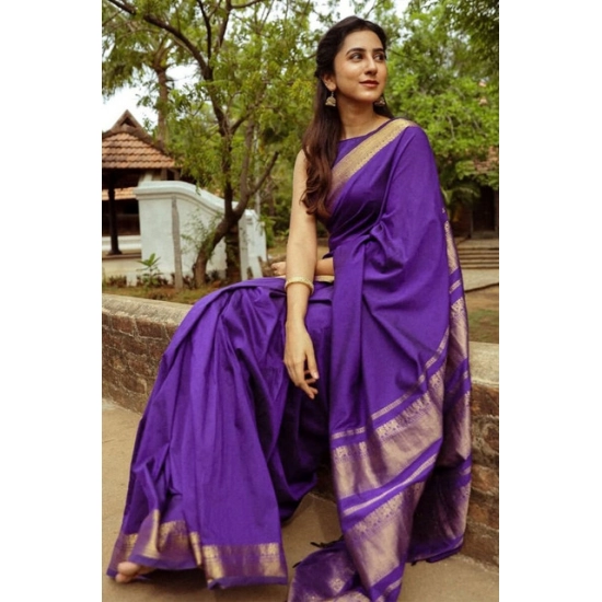 Generic Women's Soft Litchi Silk Jacquard Work Saree With Unstitched Blouse 5.5Mtr (Blue) Generic Women's Soft Litchi Silk Jacquard Work Saree With Unstitched Blouse 5.5Mtr (Blue)