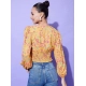 Generic Women's Polyester Floral Long Sleeves Top (Multicolor) Generic Women's Polyester Floral Long Sleeves Top (Multicolor)